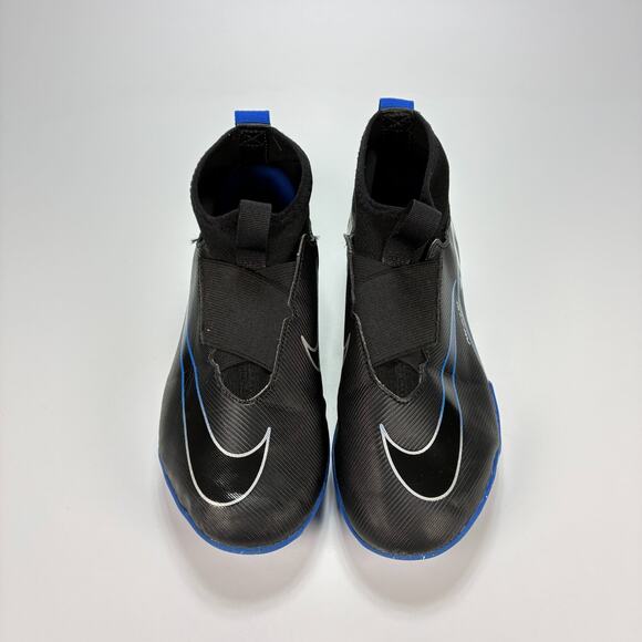 Nike Jr Zoom Mercurial Superfly 9 Academy TF Black Blue Soccer Cleats Youth 5.5Y - Picture 3 of 10